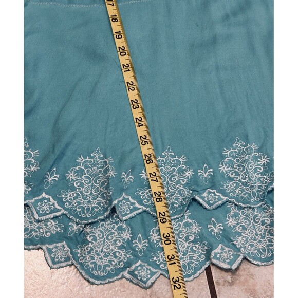 Ali Miles Women Size Large Embroidered Floral Tassel Tunic Top Boho Peasant - Picture 8 of 11